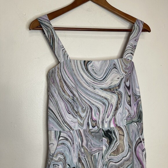 Anthropologie HUTCH Marbleized Overalls XSMALL Gray Purple Womens Jumpsuit Pants - Picture 4 of 10